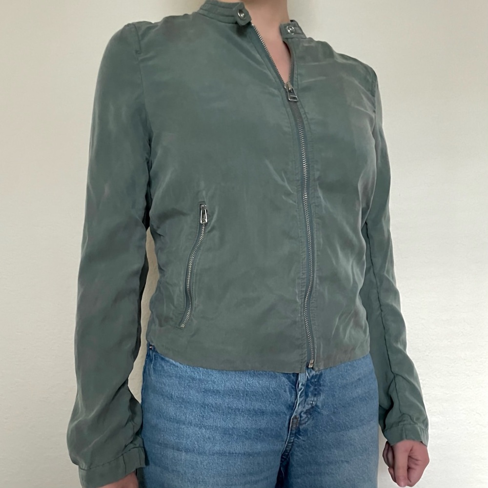 🍂 GAP Lightweight Racer Style Zip Jacket - Picture 3 of 8